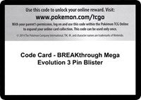 Code Card - BREAKthrough Mega Evolution 3 Pin Blister - XY - BREAKthrough - Code Card -