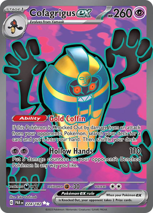Cofagrigus ex - 224/182 - SV04: Paradox Rift - Ultra Rare - 224/182