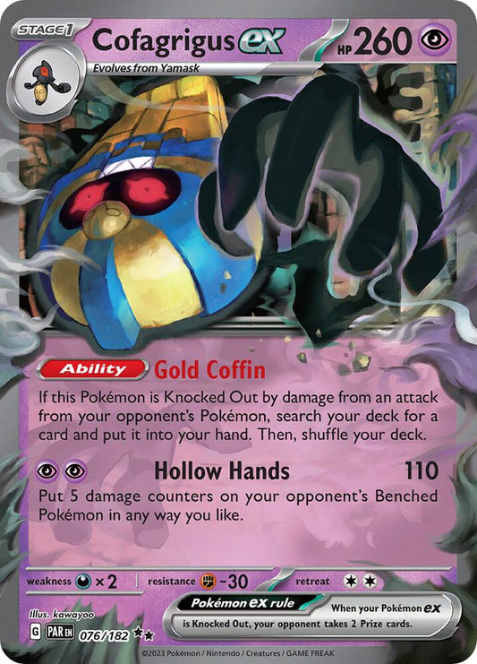 Cofagrigus ex - SV04: Paradox Rift - Double Rare - 076/182