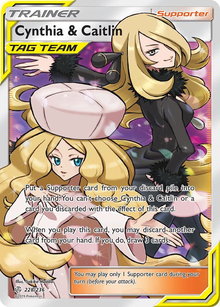 Cynthia & Caitlin (Full Art) - SM - Cosmic Eclipse - Ultra Rare - 228/236