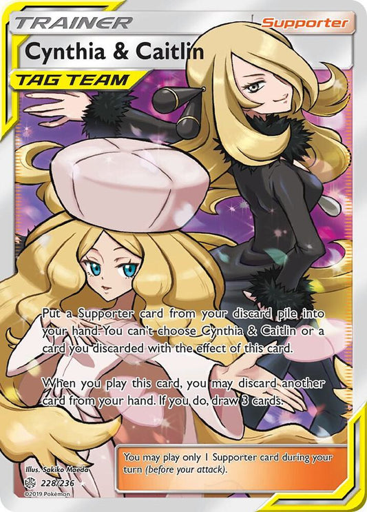 Cynthia & Caitlin (Full Art) - SM - Cosmic Eclipse - Ultra Rare - 228/236