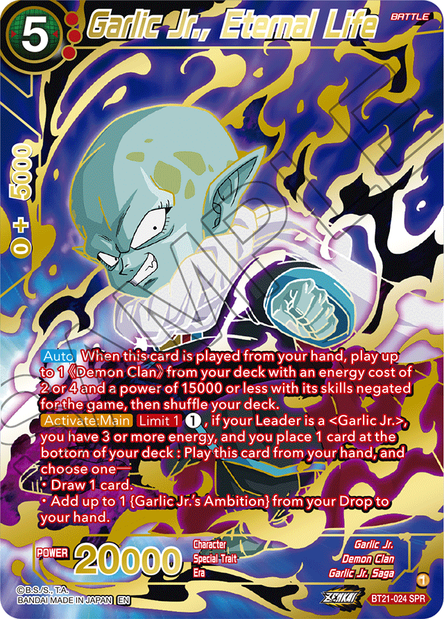 Garlic Jr., Eternal Life (SPR) - Wild Resurgence - Special Rare - BT21-024