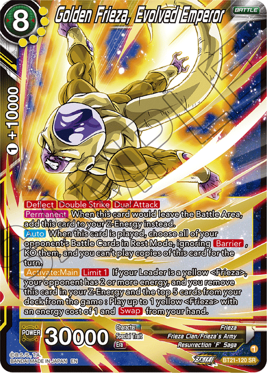 Golden Frieza, Evolved Emperor - Wild Resurgence - Super Rare - BT21-120