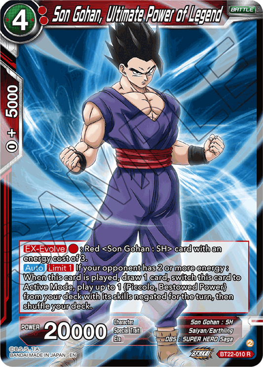Son Gohan, Ultimate Power of Legend - Critical Blow - Rare - BT22-010