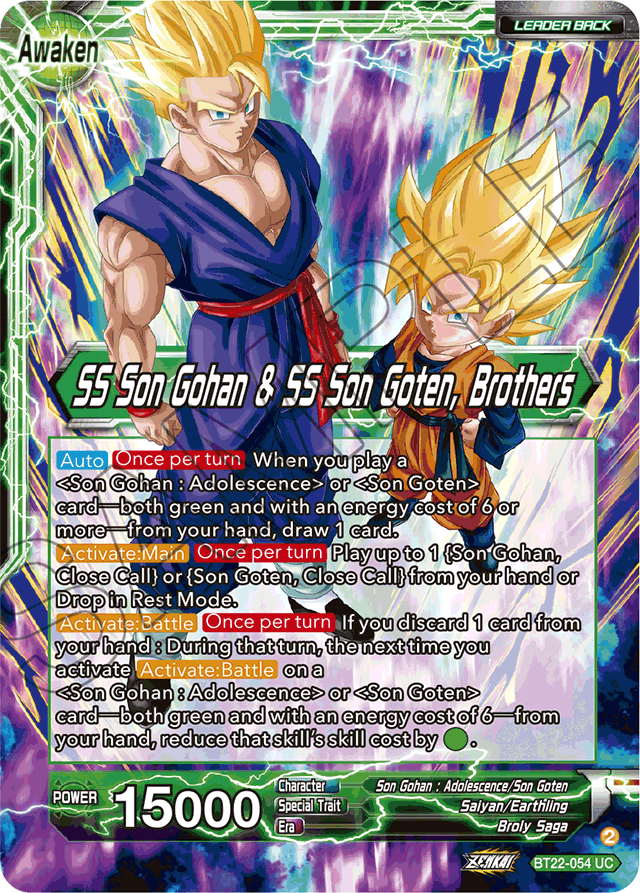 Son Goten // SS Son Gohan & SS Son Goten, Brothers - Critical Blow - Uncommon - BT22-054