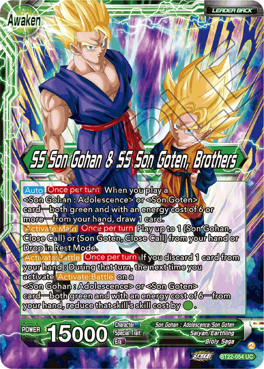 Son Goten // SS Son Gohan & SS Son Goten, Brothers - Critical Blow - Uncommon - BT22-054