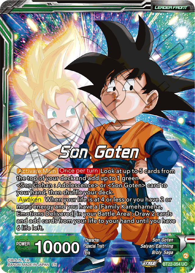 Son Goten // SS Son Gohan & SS Son Goten, Brothers - Critical Blow - Uncommon - BT22-054