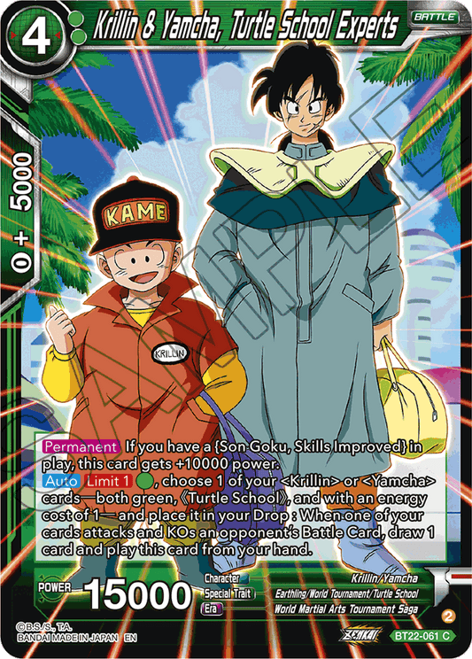 Krillin & Yamcha, Turtle School Experts - Critical Blow - Common - BT22-061
