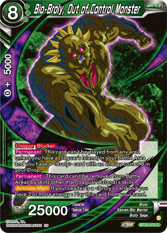 Bio-Broly, Out of Control Monster - Critical Blow - Common - BT22-072