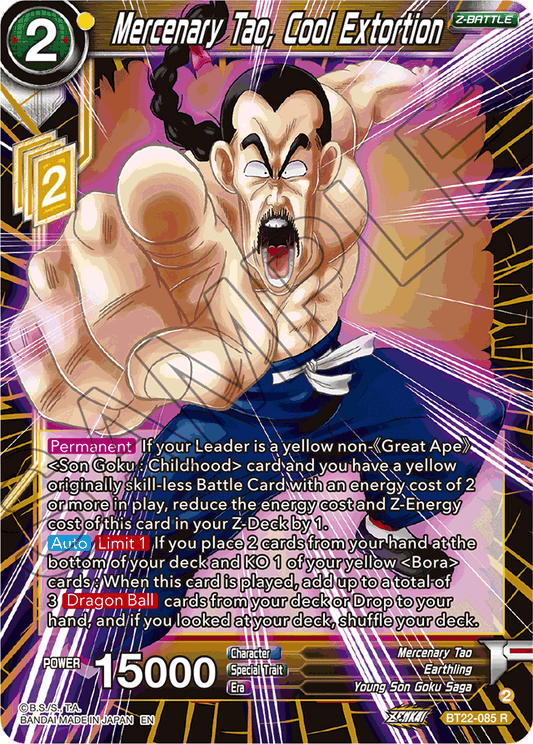 Mercenary Tao, Cool Extortion - Critical Blow - Rare - BT22-085