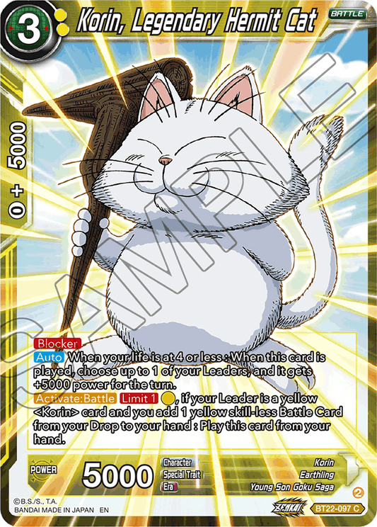 Korin, Legendary Hermit Cat - Critical Blow - Common - BT22-097