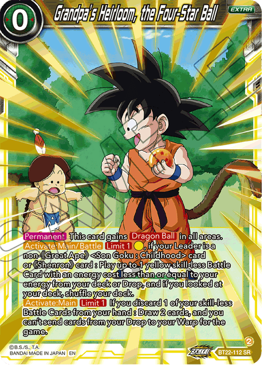 Grandpa's Heirloom, the Four-Star Ball - Critical Blow - Super Rare - BT22-112