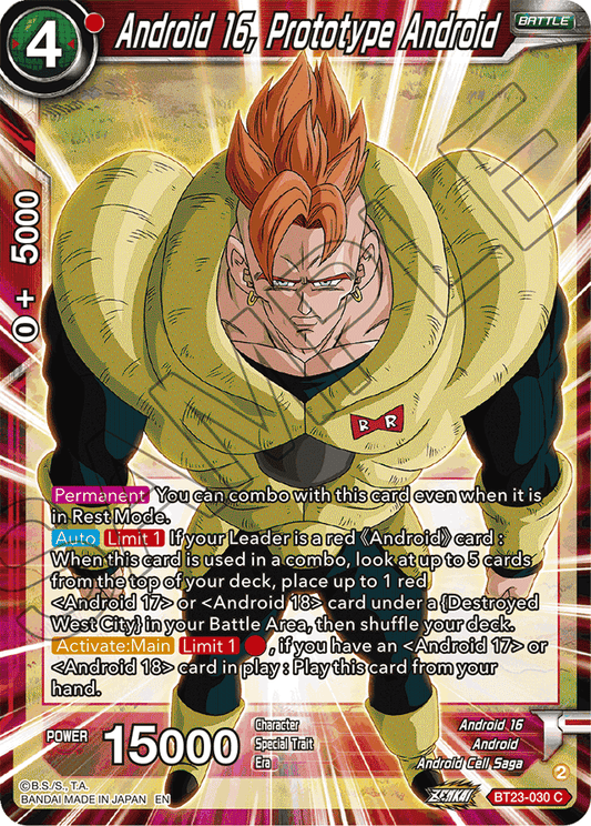 Android 16, Prototype Android - Perfect Combination - Common - BT23-030