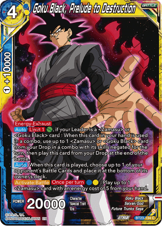 Goku Black, Prelude to Destruction - Perfect Combination - Common - BT23-134