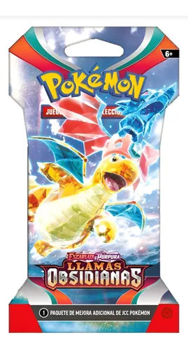 Sleeved Booster Pack Llamas Obsidianas Español Spanish