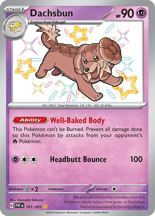 Dachsbun - 161/091 - SV: Paldean Fates - Shiny Rare - 161/091