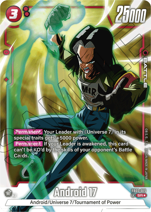 Android 17 - FB02-015 (Alternate Art) - Blazing Aura - Super Rare - FB02-015
