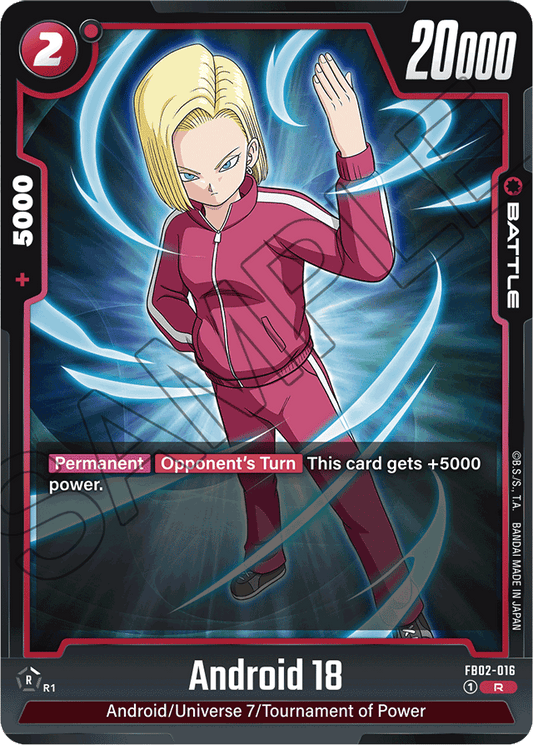Android 18 - FB02-016 - Blazing Aura - Rare - FB02-016