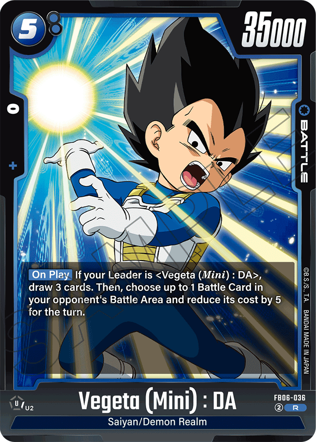 Vegeta (Mini) : DA - FB06-036 - Rivals Clash - Rare - FB06-036
