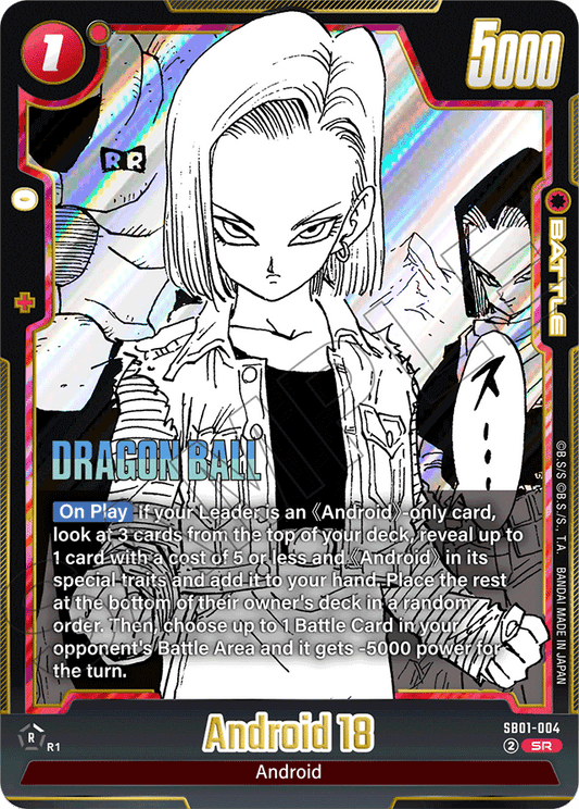 Android 18 - SB01-004 - Manga Booster 01 - Super Rare - SB01-004