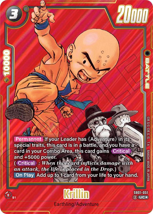 Krillin - SB01-051 (Alternate Art) - Manga Booster 01 - Uncommon - SB01-051