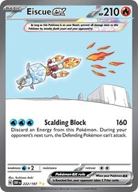 Eiscue ex - 222/197 - SV03: Obsidian Flames - Special Illustration Rare - 222/197