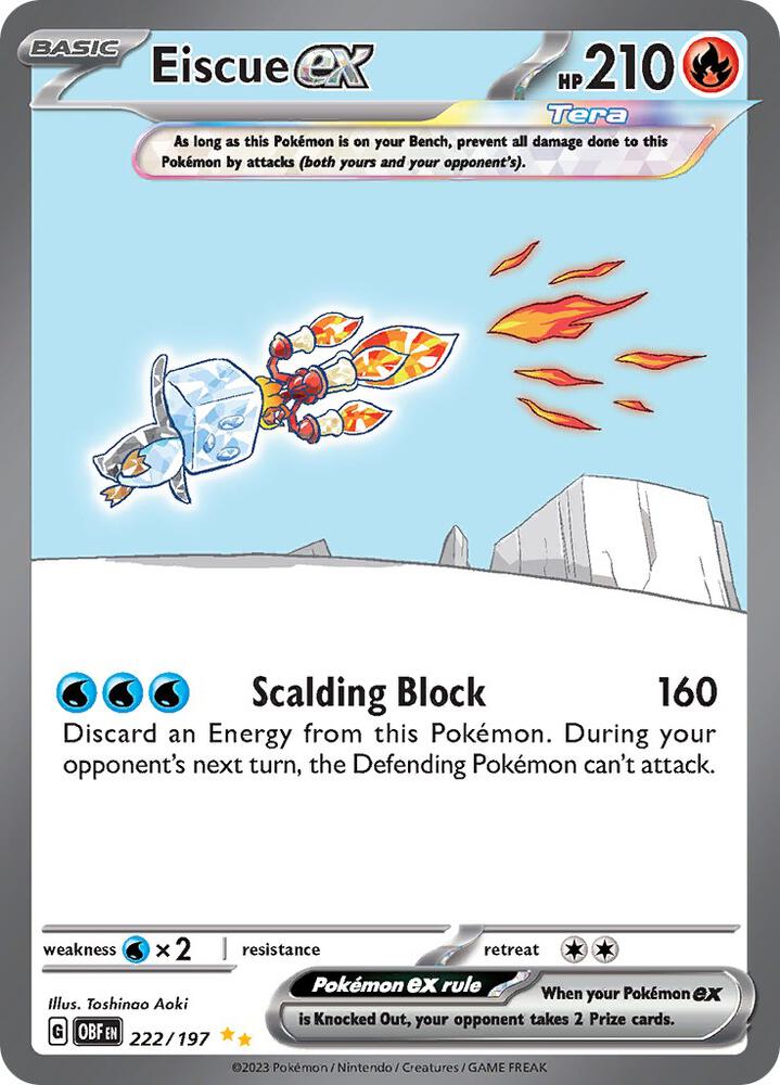 Eiscue ex - 222/197 - SV03: Obsidian Flames - Special Illustration Rare - 222/197