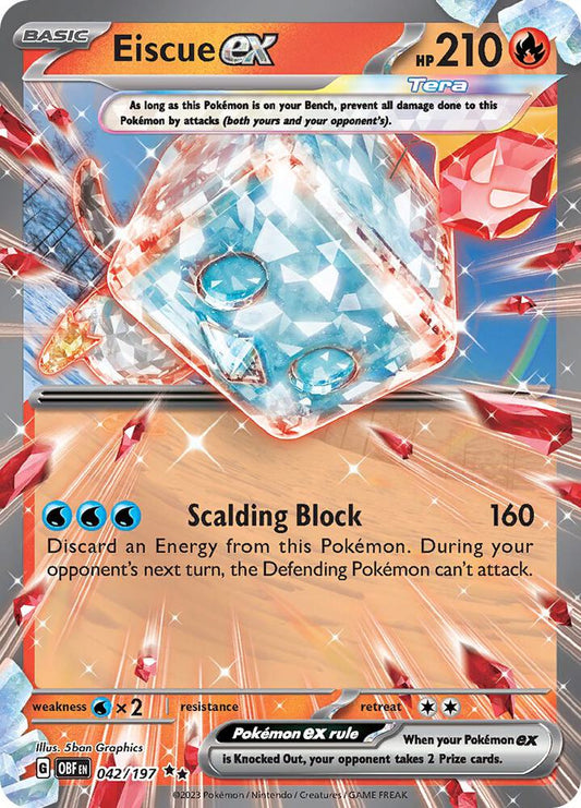 Eiscue ex - SV03: Obsidian Flames - Double Rare - 042/197