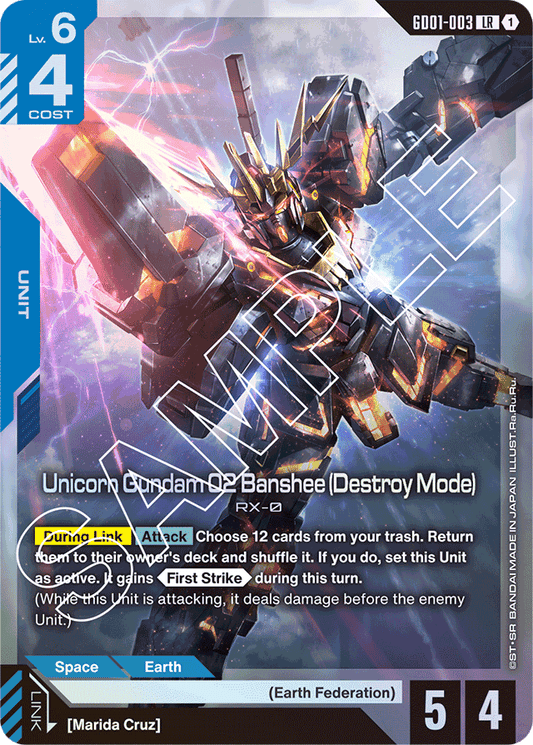 Unicorn Gundam 02 Banshee (Destroy Mode) - Newtype Rising - Legend Rare - GD01-003