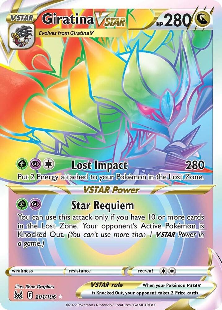 Giratina VSTAR (201) (Secret) - SWSH11: Lost Origin - Secret Rare - 201/196