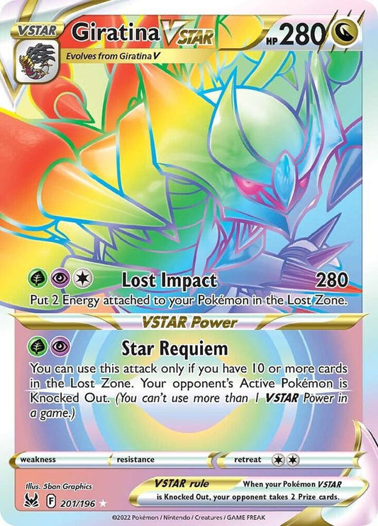Giratina VSTAR (201) (Secret) - SWSH11: Lost Origin - Secret Rare - 201/196