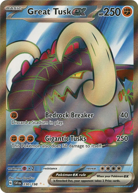 Great Tusk ex - 230/198 - SV01: Scarlet & Violet Base Set - Ultra Rare - 230/198