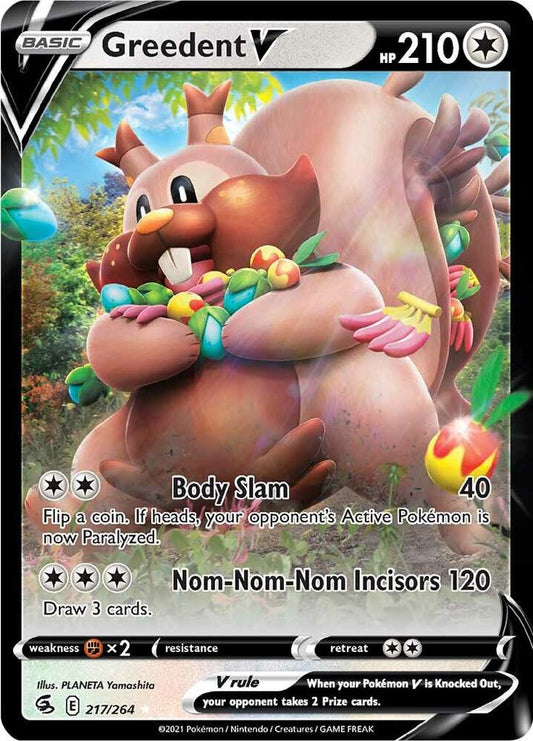 Greedent V - SWSH08: Fusion Strike - Ultra Rare - 217/264