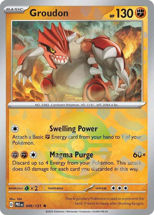 Groudon (Poke Ball Pattern) - SV: Prismatic Evolutions - Rare - 049/131
