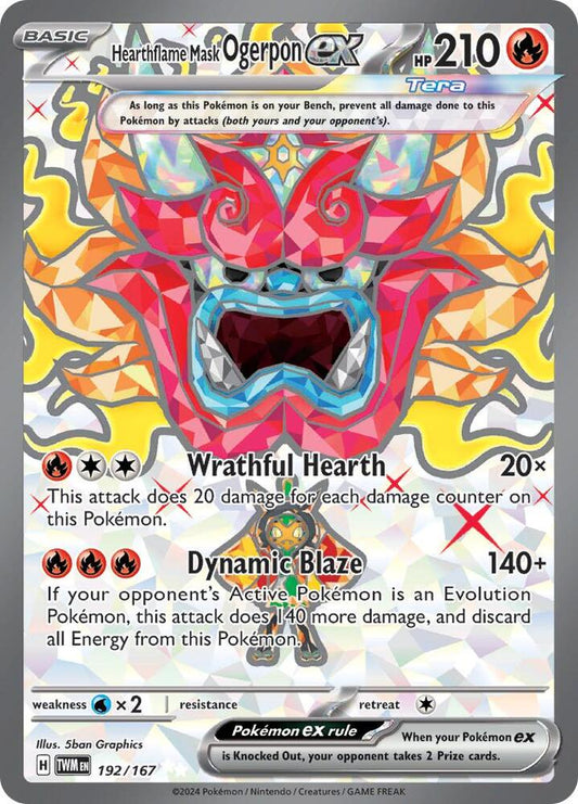 Hearthflame Mask Ogerpon ex - 192/167 - SV06: Twilight Masquerade - Ultra Rare - 192/167