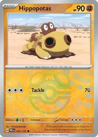 Hippopotas (Master Ball Pattern) - SV: Prismatic Evolutions - Common - 052/131