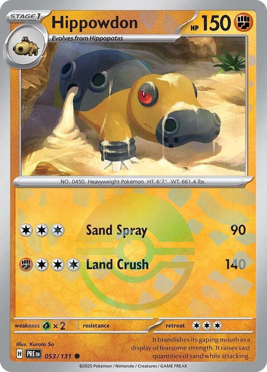 Hippowdon (Poke Ball Pattern) - SV: Prismatic Evolutions - Common - 053/131