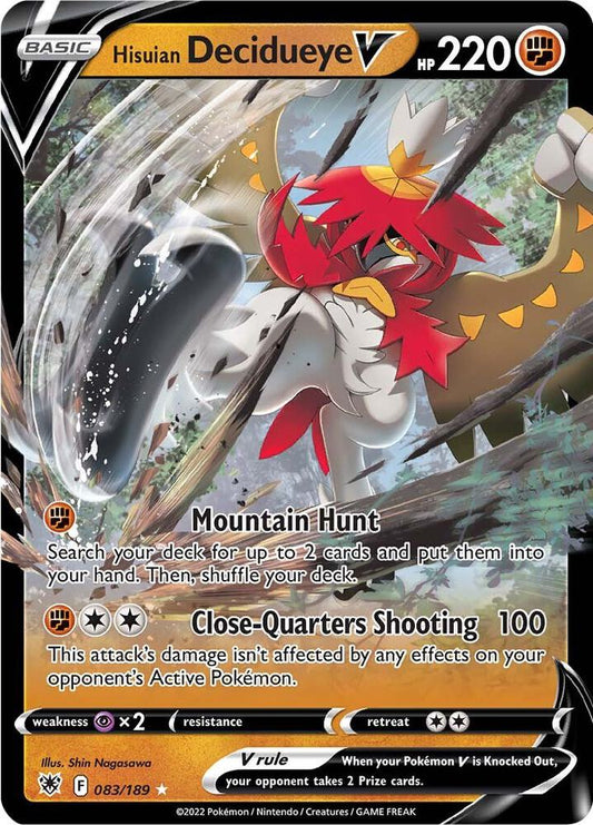 Hisuian Decidueye V - SWSH10: Astral Radiance - Ultra Rare - 083/189