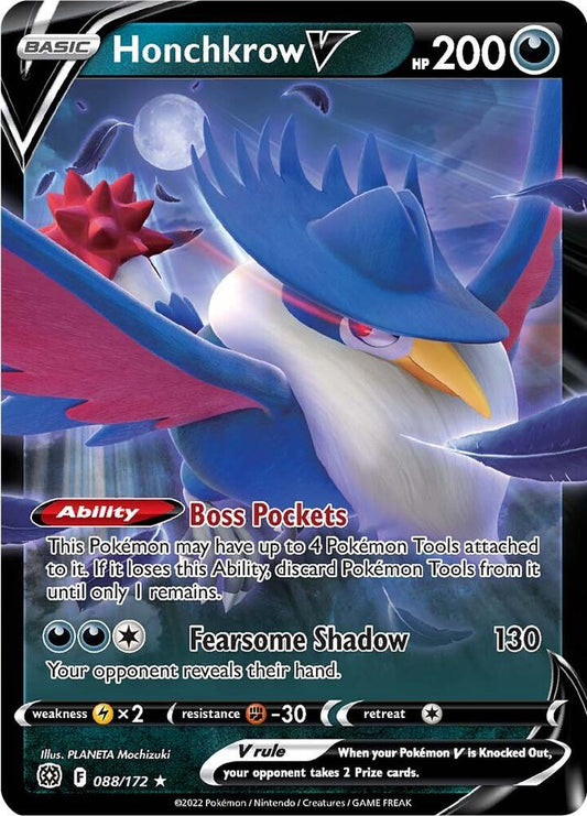 Honchkrow V - SWSH09: Brilliant Stars - Ultra Rare - 088/172
