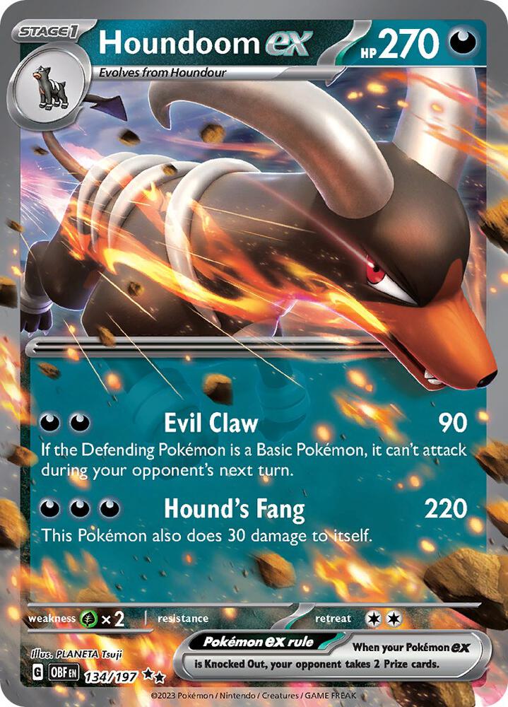 Houndoom ex - SV03: Obsidian Flames - Double Rare - 134/197