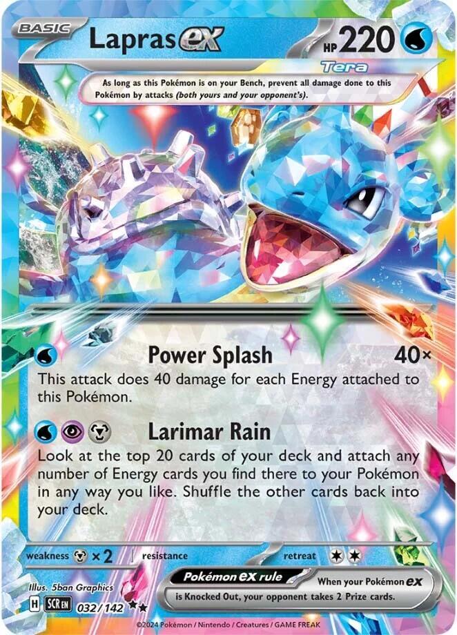 Lapras ex - 032/142 - SV07: Stellar Crown - Double Rare - 032/142
