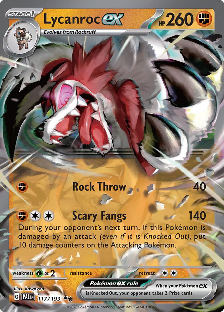 Lycanroc ex - SV02: Paldea Evolved - Double Rare - 117/193