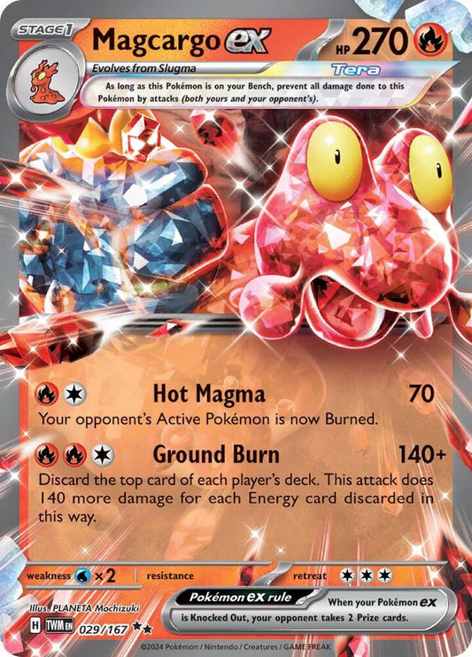 Magcargo ex - 029/167 - SV06: Twilight Masquerade - Double Rare - 029/167
