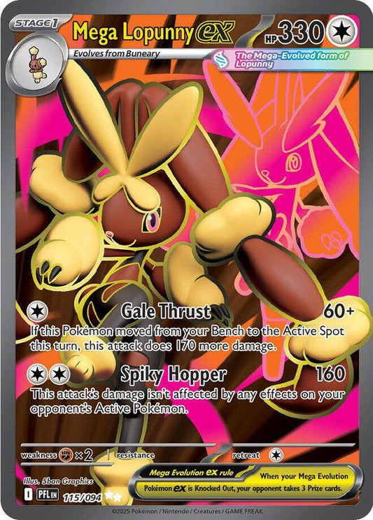 Mega Lopunny ex - 115/094 - ME02: Phantasmal Flames - Ultra Rare - 115/094