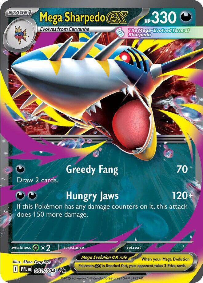 Mega Sharpedo ex - 061/094 - ME02: Phantasmal Flames - Double Rare - 061/094