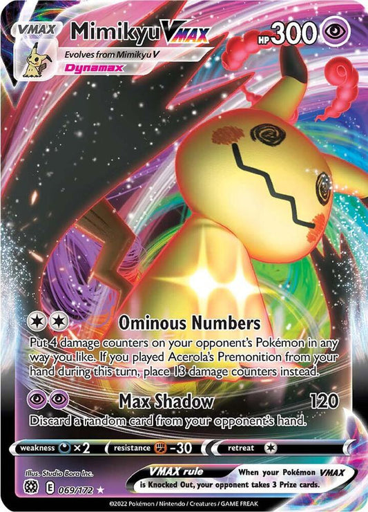 Mimikyu VMAX - SWSH09: Brilliant Stars - Ultra Rare - 069/172