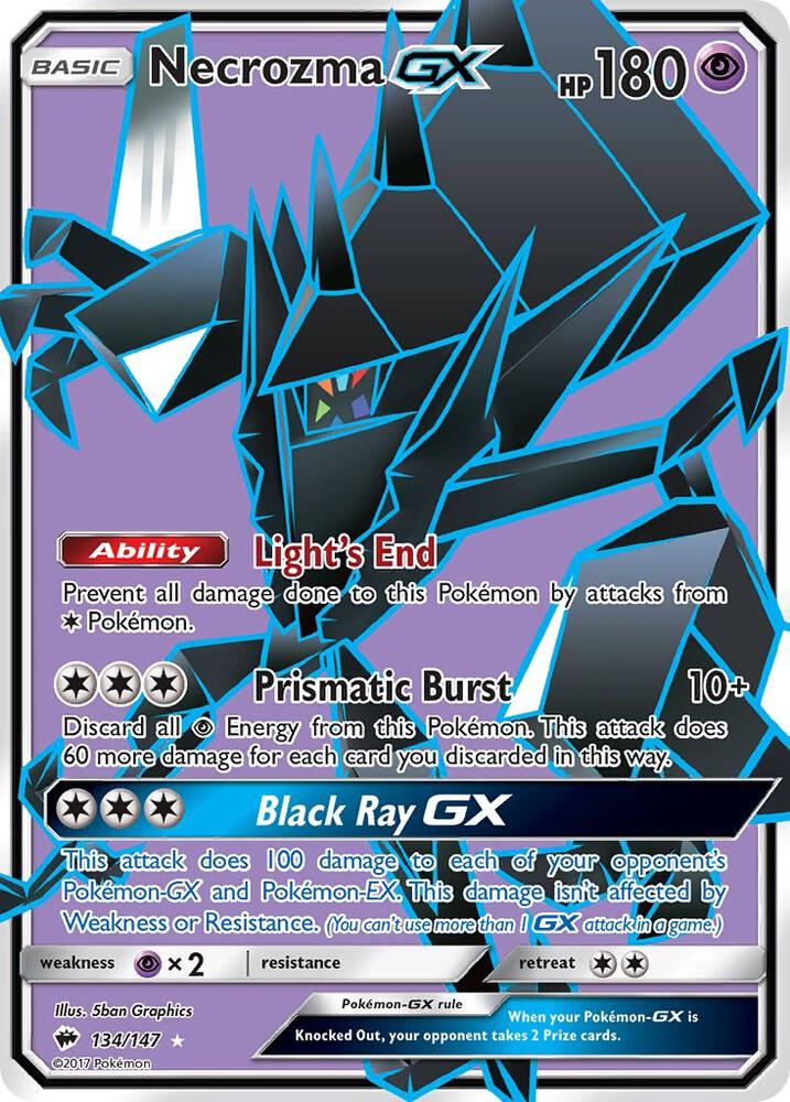 Necrozma GX (Full Art) - SM - Burning Shadows - Ultra Rare - 134/147