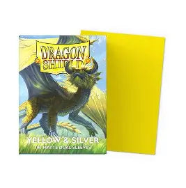 Dragon Shield Yellow & Silver-Matte Dual Sleeves