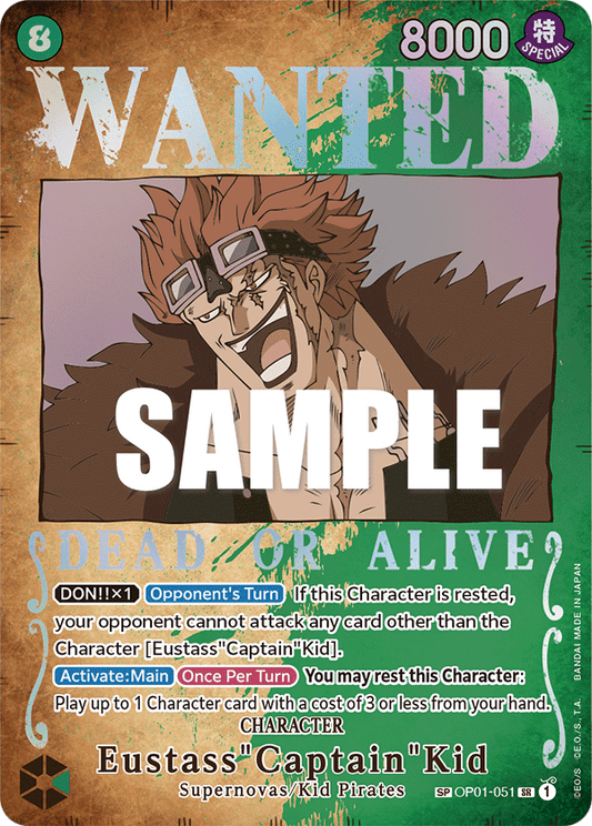 Eustass"Captain"Kid (Wanted Poster) - Pillars of Strength - SR - OP01-051