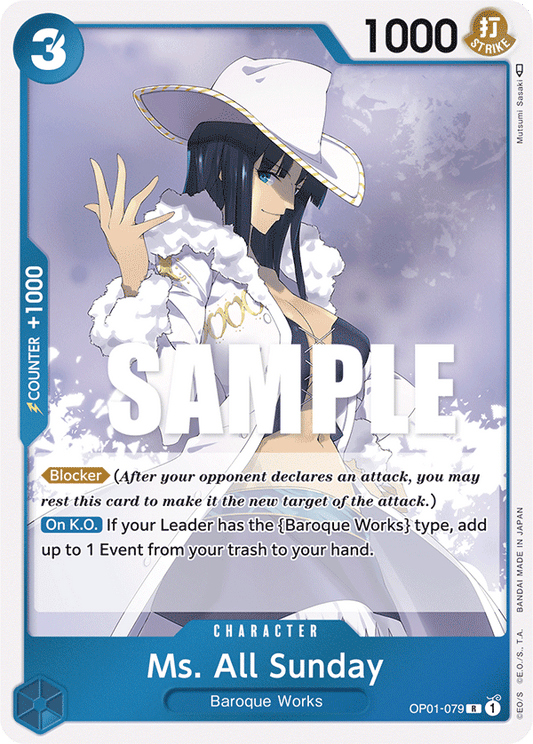 Ms. All Sunday (Promotion Pack 2023) - One Piece Promotion Cards - PR - OP01-079